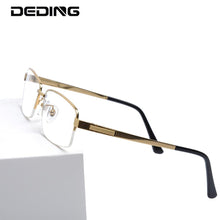 Load image into Gallery viewer, Pure Titanium Glasses Frame Men Half Rim Eyeglasses Oversized Spectacle Frames Prescription Myopia Optical Frame Eyewear DD1534