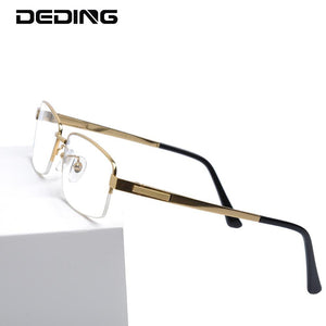 Pure Titanium Glasses Frame Men Half Rim Eyeglasses Oversized Spectacle Frames Prescription Myopia Optical Frame Eyewear DD1534