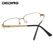 Load image into Gallery viewer, Pure Titanium Glasses Frame Men Half Rim Eyeglasses Oversized Spectacle Frames Prescription Myopia Optical Frame Eyewear DD1534
