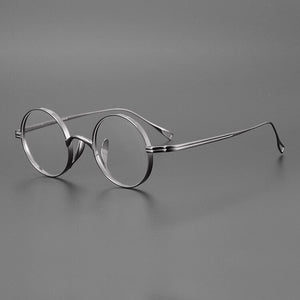 Pure Titanium Glasses Frame Men Retro Round Prescription Eyeglasses Women Myopia Optical Eyewear Japanese Handmade Designer