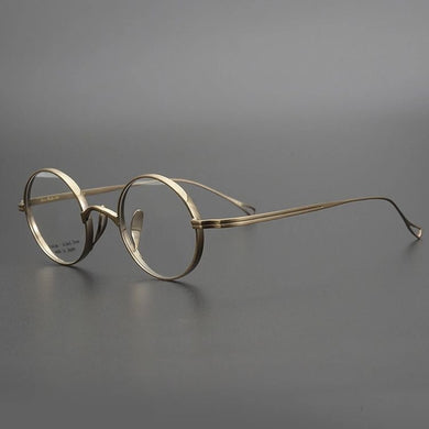 Pure Titanium Glasses Frame Men Retro Round Prescription Eyeglasses Women Myopia Optical Eyewear Japanese Handmade John Lennon