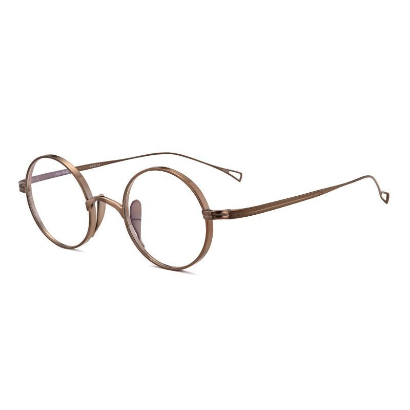 Pure Titanium Glasses Frame Men Retro Round Prescription Eyeglasses Women Myopia Optical Eyewear Japanese Handmade John Lennon
