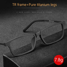 Load image into Gallery viewer, Pure Titanium Glasses Frame Men TR90 Frame Ultralight Myopia Hyperopia Glasses Female Large Frame Prescription Glasses 8836x