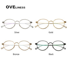 Load image into Gallery viewer, Pure Titanium Glasses Frame Men Women Retro Round Prescription men&#39;s Eyeglasses frames 2023 Vintage Optical Myopia eyewear