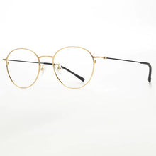 Load image into Gallery viewer, Pure Titanium Glasses Frame Women Ultra-light Retro Round Blue Light Eyeglasses Men Screwless Prescription Eyewear Denmark Brand