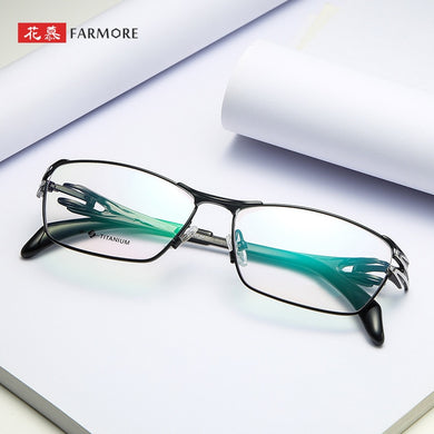 Pure Titanium Glasses Rim Trend Can Be Equipped with Myopic Anti Blue-Ray Glasses Frame Male 8022