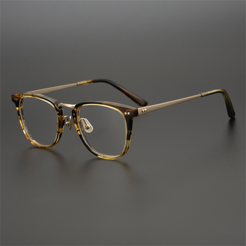 Pure Titanium Japanese Handmade Eyeglasses Frame Women Retro Full Rim Optical Eyewear Prescription Vintage Myopia Glasses Men