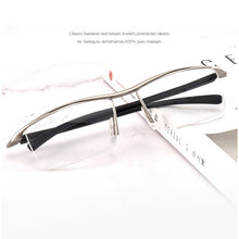 Load image into Gallery viewer, Pure Titanium Men Eyewear Optical Prescription Glasses Frame Men Business Lightweight Rectangle Eyeglasses oculos de grau 8189