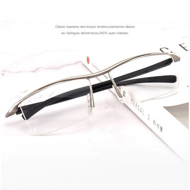 Pure Titanium Men Eyewear Optical Prescription Glasses Frame Men Business Lightweight Rectangle Eyeglasses oculos de grau 8189