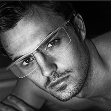 Load image into Gallery viewer, Pure Titanium Men Eyewear Optical Prescription Glasses Frame Men Business Lightweight Rectangle Eyeglasses oculos de grau 8189