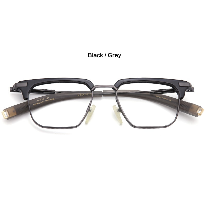 Pure Titanium Men Glasses Frames Square Myopia Optical Prescription Eyeglasses Frames Woman  Business Face Eyewear