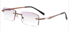 Load image into Gallery viewer, Pure β Titanium Men&#39;s Business Diamond Trimming Cutting Rimless Lens, Screwless Frameless Myopia Optical Glasses Frame F638H