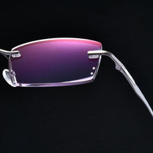 Load image into Gallery viewer, Pure β Titanium Men&#39;s Business Diamond Trimming Cutting Rimless Lens, Screwless Frameless Myopia Optical Glasses Frame F638H