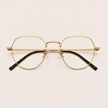 Carica l&#39;immagine nel visualizzatore di Gallery, Pure Titanium Retro Blue Light Glasses Frame Women&#39;s Round Face Myopia Glasses Ultralight Men Trendy Optical Glasses Frame 1901