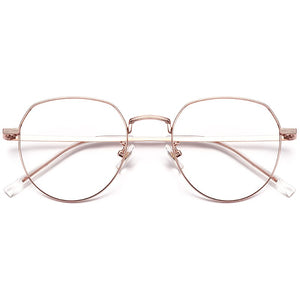 Pure Titanium Retro Blue Light Glasses Frame Women's Round Face Myopia Glasses Ultralight Men Trendy Optical Glasses Frame 1901