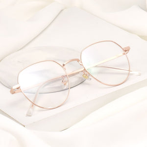 Pure Titanium Retro Blue Light Glasses Frame Women's Round Face Myopia Glasses Ultralight Men Trendy Optical Glasses Frame 1901
