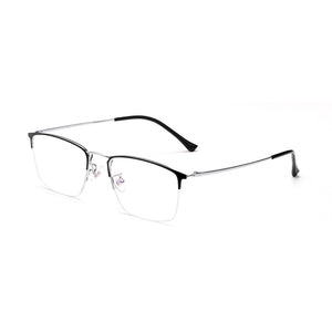 Pure Titanium Retro  Half Frame Glasses Ultralight Business Men Large Frame Myopia And Hyperopia Optical Glasses 8017JX
