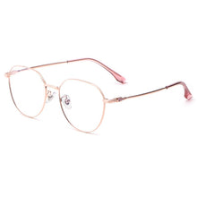 Load image into Gallery viewer, Pure Titanium Retro Glasses Frame Men And Women Ultralight Round Frame Anti Blue Light Plain Myopia Optical Glasses Frame 58007