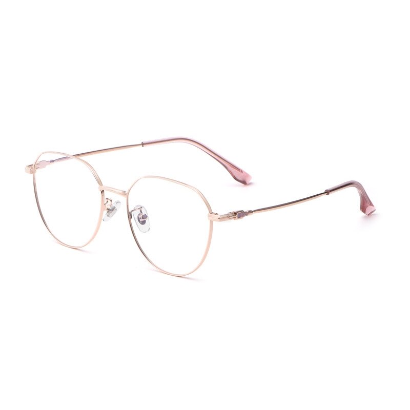 Pure Titanium Retro Glasses Frame Men And Women Ultralight Round Frame Anti Blue Light Plain Myopia Optical Glasses Frame 58007