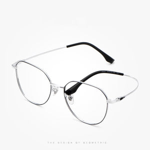 Pure Titanium Retro Glasses Frame Men And Women Ultralight Round Frame Anti Blue Light Plain Myopia Optical Glasses Frame 58007
