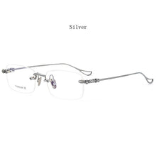 Load image into Gallery viewer, Pure Titanium Rimless Prescription Glasses Frame Men Myopia Optical Eyeglasses Frames Female Luxuyr Brand Frameless Spectacles