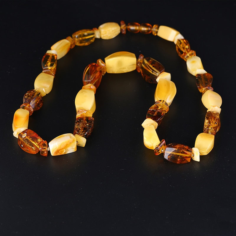 Pure natural Baltic Sea amber wax wax necklace fashion jewelry dance engagement