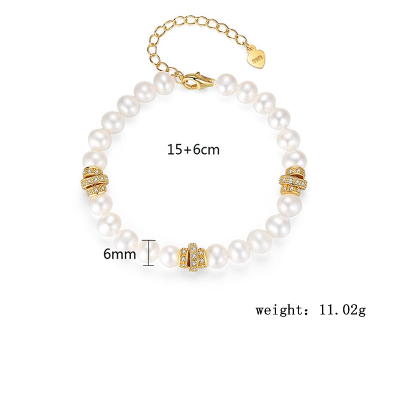 Pure natural pearl bracelets quality 925 sterling silver noble charms pearl bracelets for women trendy fashion fine jewelr gift