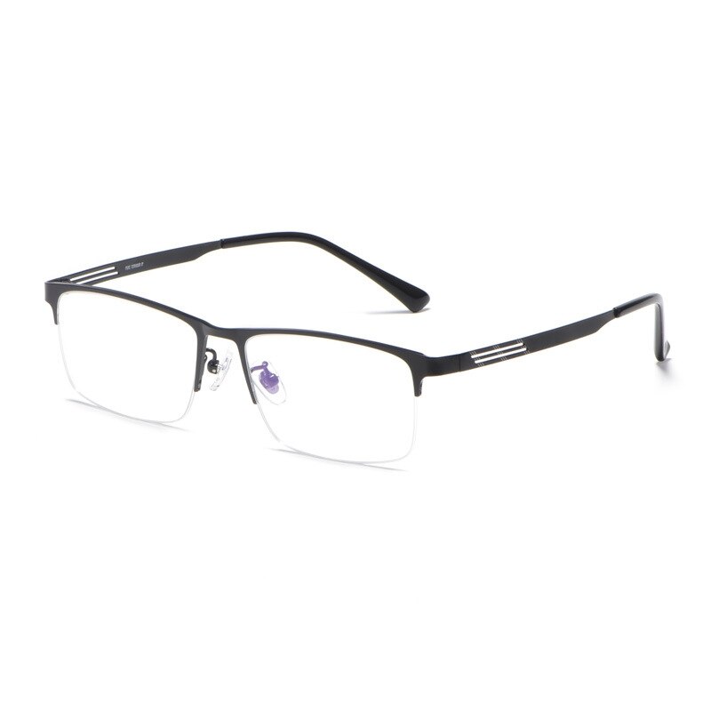 Pure titanium half-frame glasses men ultralight large-frame business glasses frame simple and fashionable optical glasses F2322