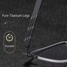 Load image into Gallery viewer, Pure titanium half-frame glasses men ultralight large-frame business glasses frame simple and fashionable optical glasses F2322