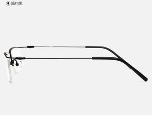 Pure titanium optical frame classic Men business half-rim glasses frame for prescription glasses ultra light eyewear black