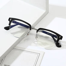 Load image into Gallery viewer, Pure titanium plating plate frame chaokeluoxin glasses Jay Chou big sword small face female eyebrow frame eyebrow wire frame