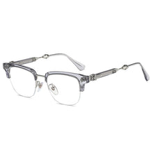 Load image into Gallery viewer, Pure titanium plating plate frame chaokeluoxin glasses Jay Chou big sword small face female eyebrow frame eyebrow wire frame