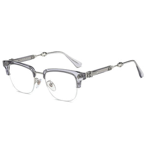 Pure titanium plating plate frame chaokeluoxin glasses Jay Chou big sword small face female eyebrow frame eyebrow wire frame