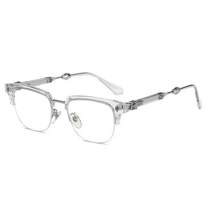 Pure titanium plating plate frame chaokeluoxin glasses Jay Chou big sword small face female eyebrow frame eyebrow wire frame