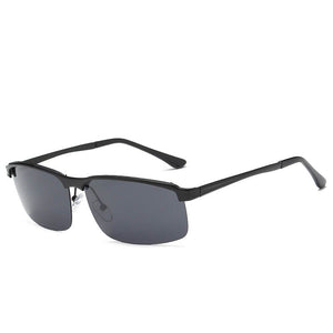 Q Black Polarized Driving Glasses Sun Glasses  Brand Designer  Frog Mirror Men Sunglasses Oculos De Sol Metal UV400