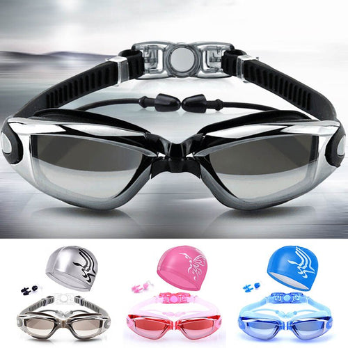 Q Sports Eyewear Goggles Professional Anti-fog UV Waterproof 1 Set Earplugs Accessories Glasses