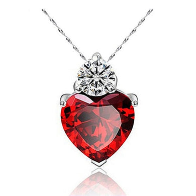 3 Colors Necklaces Charms Zircon Heart Love Women Pendant for Jewelry Making Pendulum Silver Color Necklace Accessories