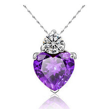 Load image into Gallery viewer, 3 Colors Necklaces Charms Zircon Heart Love Women Pendant for Jewelry Making Pendulum Silver Color Necklace Accessories