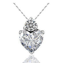 Load image into Gallery viewer, 3 Colors Necklaces Charms Zircon Heart Love Women Pendant for Jewelry Making Pendulum Silver Color Necklace Accessories