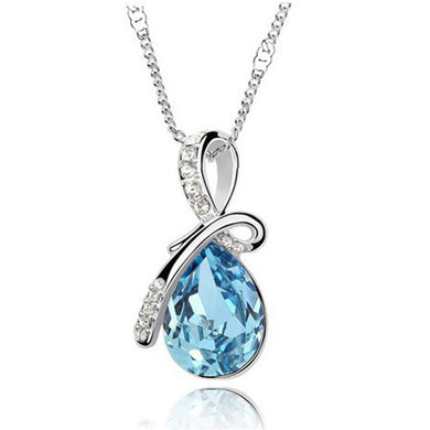 Hot 10 Colors Austrian Crystal Necklace Pendants Jewellery & Jewerly 2018 Necklace Women Fashion Jewelry Wholesale