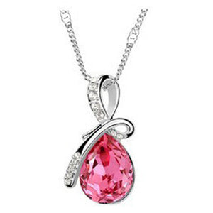 Hot 10 Colors Austrian Crystal Necklace Pendants Jewellery & Jewerly 2018 Necklace Women Fashion Jewelry Wholesale