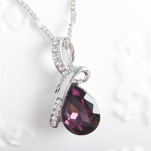 Hot 10 Colors Austrian Crystal Necklace Pendants Jewellery & Jewerly 2018 Necklace Women Fashion Jewelry Wholesale