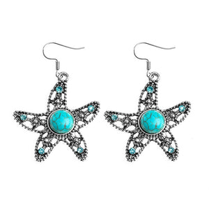 Vintage Silver Color Earring New Arrival Shiny Star Thai Silver Crystal Drop Earrings Jewelry Accessories