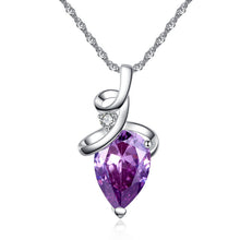 Load image into Gallery viewer, Women 3 Colros Austrian Crystal Pendant Chain Necklace Pendant For Women Jewelry Statement Bijouterie Gift 2017