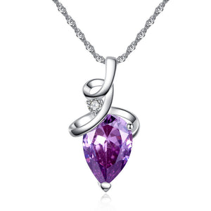 Women 3 Colros Austrian Crystal Pendant Chain Necklace Pendant For Women Jewelry Statement Bijouterie Gift 2017