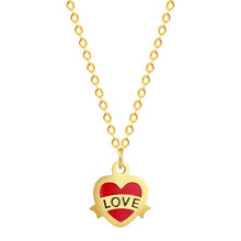 Load image into Gallery viewer, Cartoon Love Heart Kiss Emoji Necklace &amp; Pendant for Women Round Expression Love Choker Collars Handmade Jewelry Gifts