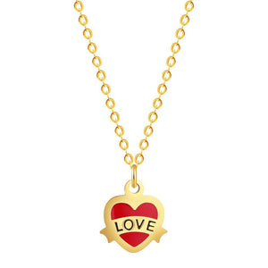 Cartoon Love Heart Kiss Emoji Necklace & Pendant for Women Round Expression Love Choker Collars Handmade Jewelry Gifts