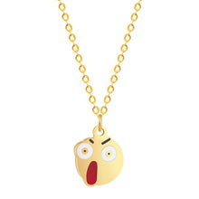 Load image into Gallery viewer, Cartoon Love Heart Kiss Emoji Necklace &amp; Pendant for Women Round Expression Love Choker Collars Handmade Jewelry Gifts