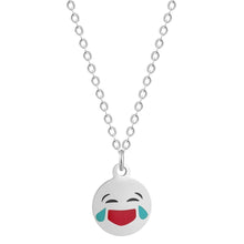 Load image into Gallery viewer, Cartoon Love Heart Kiss Emoji Necklace &amp; Pendant for Women Round Expression Love Choker Collars Handmade Jewelry Gifts