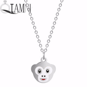 Stainless Steel Cartoon Lovely Animal Pig Necklace Pendant for Women Dog Collars Friends Jewelry Pet Lover Gift
